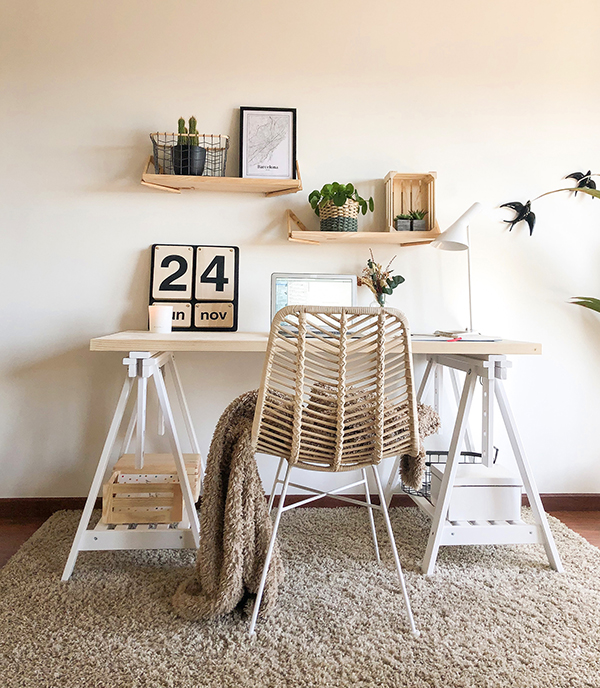 CABALLETE MADERA PINO MACIZO BLANCO CAB005.58 ASTIGARRAGA 70X70X45