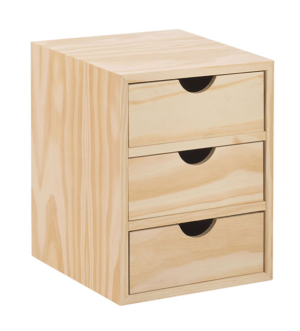 CAJONERA 3X1 PINO S/BARN BLP310.99 ASTIGARRAGA 21X20X28CM