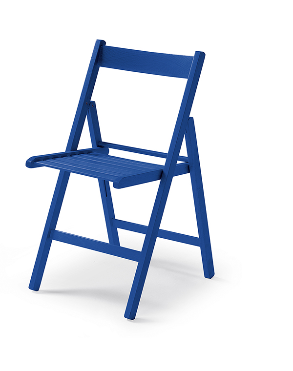 SILLA PLEGABLE MADERA AZUL 01L-BLUE BUIANI 425X475X79
