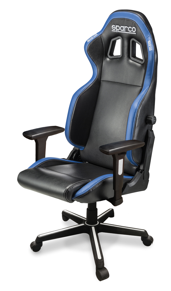 SILLON PIEL OFICINA-GAMING AZUL 00998NRAZ SPARCO -