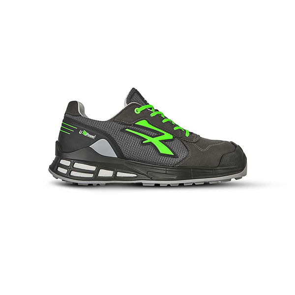 ZAPATO DEPORTIVO S1P PU+PL GRIS/VERDE EGON U-POWER 44