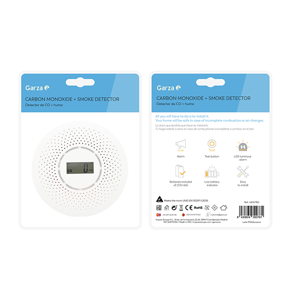 DETECTOR CO + HUMO 430078 GARZA -