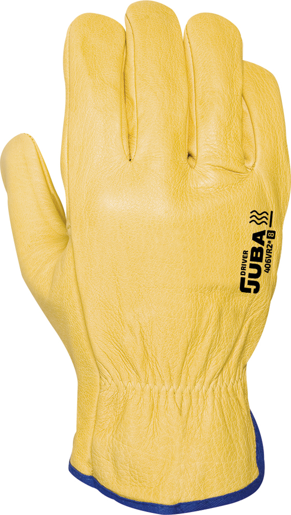 GUANTE PIEL FLOR VACUNO RIBETE 406VR2 JUBA T.9
