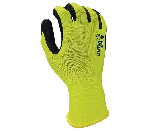 GUANTE NYLON NITRILO A.VISIBILIDAD H1118HV JUBA T.8