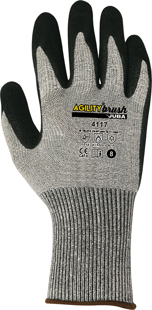 GUANTE ALGODON SPANDEX NITRILO H4117 JUBA AGILITY T.8
