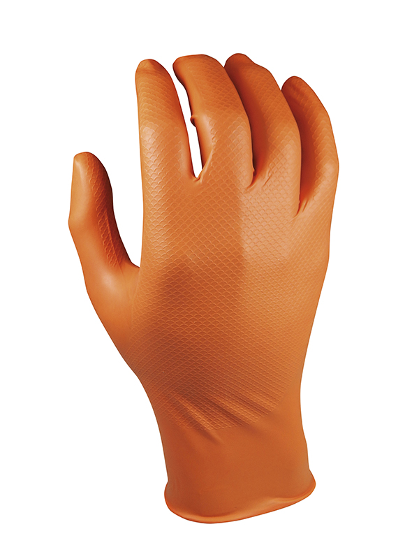 GUANTE NITRILO DESECHABL C/50 580 NARANJA GRIPPAZ XL