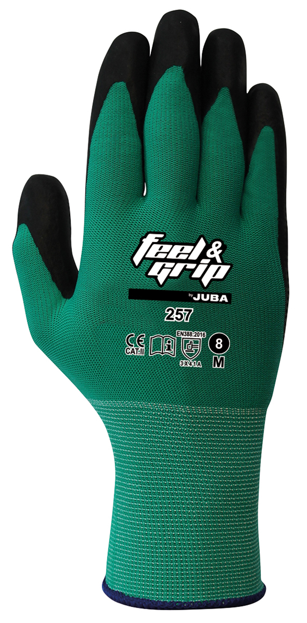 GUANTE NYLON LATEX PALMA H257 FEEL&GRIP T.8