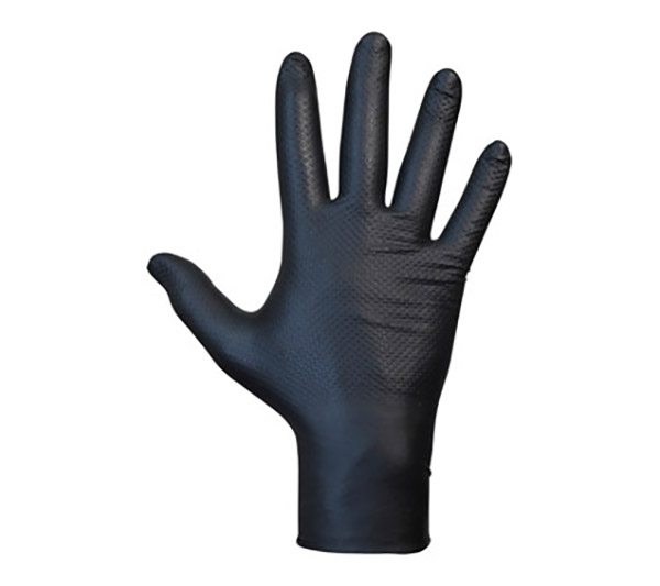 GUANTE NITRILO DESECHABLE NEGRO C/50 AGILITY GRIP JUBA 10