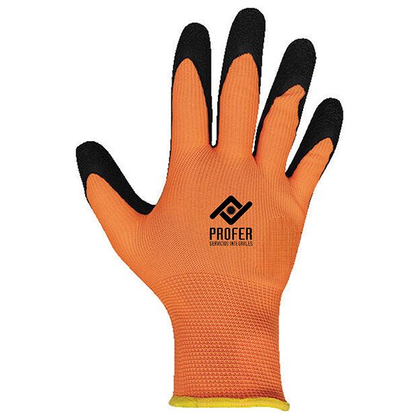 GUANTE DE LATEX NARANJA B/6 PT1957_CARTÓN PROFER TOP T.9