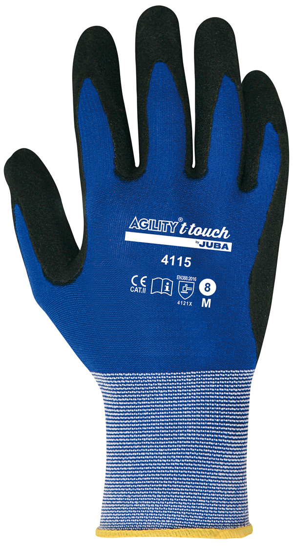 GUANTE NYLON NITRILO-PU PALMA H4115 JUBA AGILITY T.10