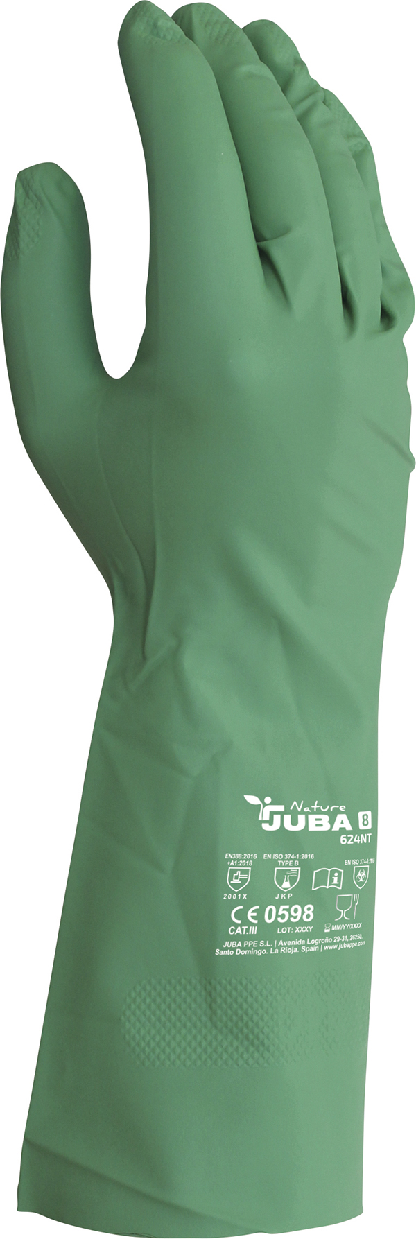 GUANTE NITRILO BIODEGRADABLE H624NT JUBA T.10
