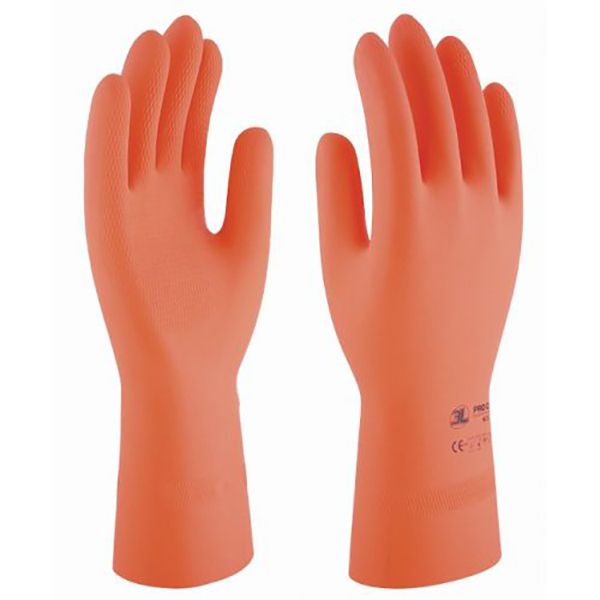 GUANTE LATEX INDUSTRIAL NARANJA GID-001 3L PRO-TEX T.9