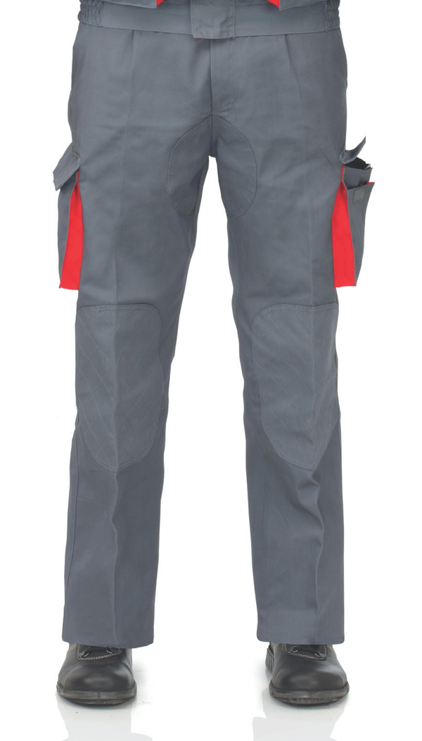 PANTALON TERGAL CARGO GRIS/RJO PRGM33GR VESIN T56