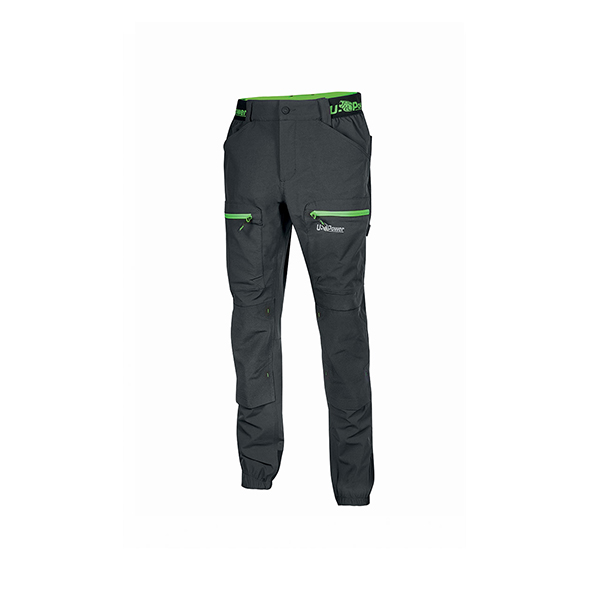PANTALON STRETCH MULTIBOLSILLO HORIZON GRIS/VERDE U-POWER XXL
