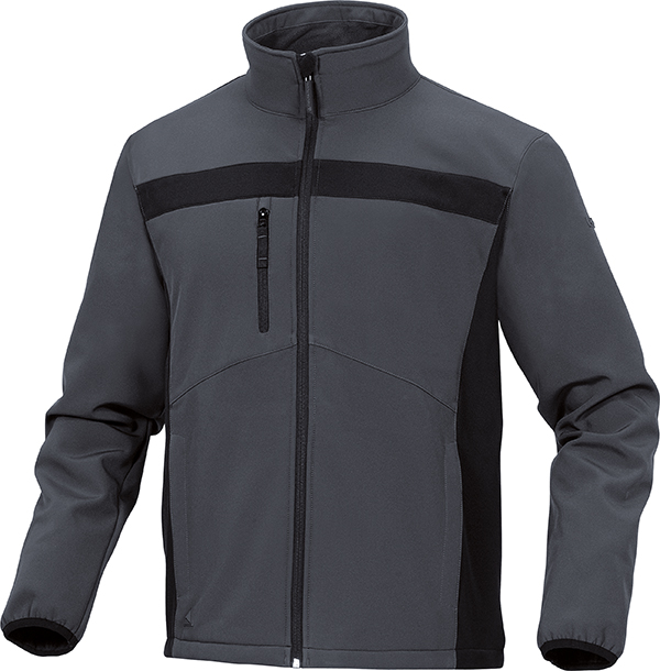 CHAQUETA CORTAVIENTO SOFTSHELL GRIS-NEGRA LULEA2 M