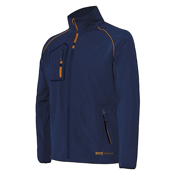 CHAQUETA SOFTSHELL AZUL 04529B RUSH XXL