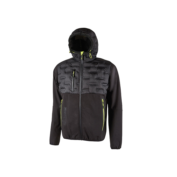CHAQUETA SOFTSHELL GRIS/VERDE SPOCK U-POWER XXL