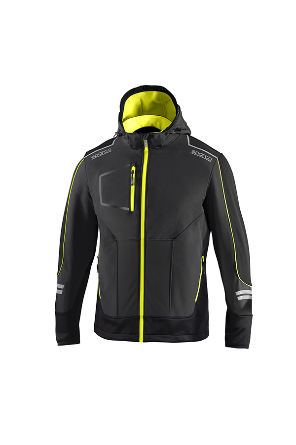 CAZADORA SOFTSHELL GRIS/AMA FLUOR YORK SPARCO XXL
