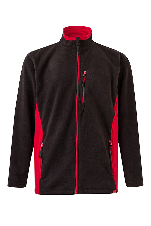 CHAQUETA POLAR NEGRO/ROJO 201504 VELILLA XXL