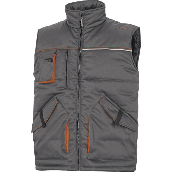 CHALECO MULTIBOLSILLOS MACH GRIS-NARANJA STOCKTON3 XXL