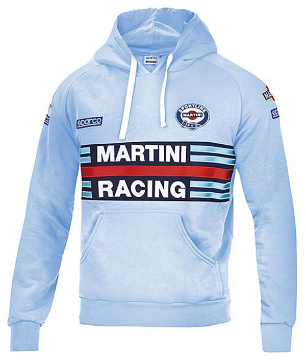SUDADERA CAPUCHA AZUL CELESTE MARTINI 01279MRCE SPARCO XXL