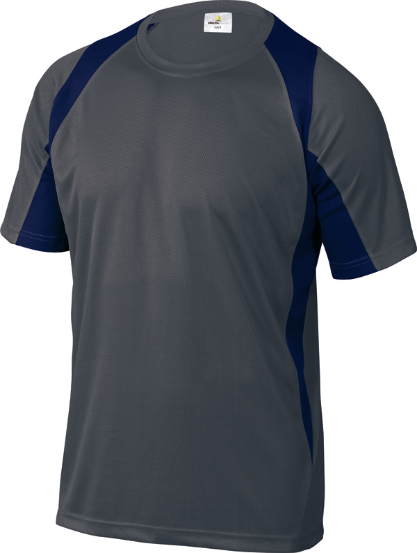 CAMISETA TRANSPIRABLE M/CORTA GRIS/MARINO BALI M
