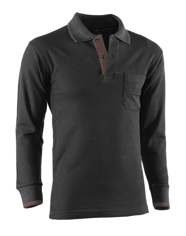 POLO ALGODON M/LARGA FLEX 691 NGR/MARR JUBA L