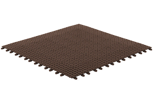 LOSETA MODULAR SUELO CAFE PACK 9 UDS MULTIPLATE BROWN PONTAROLO 56X56X1