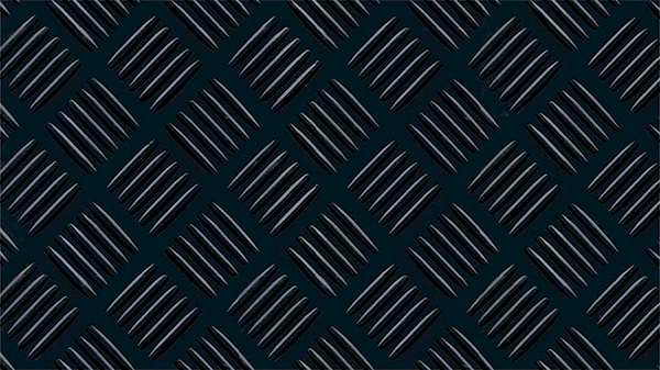 PAVIMENTO CHECKER CAUCHO NEGRO 3MM PT1858 PROFER TOP 1X10 M