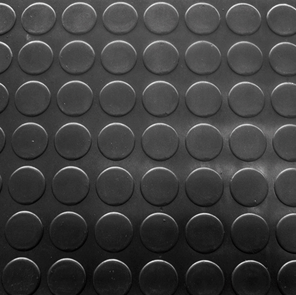 PAVIMENTO CIRCULOS CAUCHO NEGRO 3MM PT1860 PROFER TOP 1,2X10 M