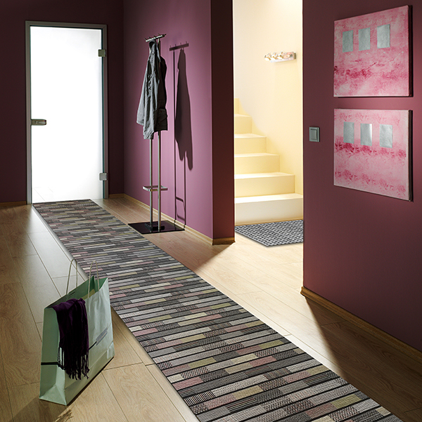 ALFOMBRA PASILLERA TEXTIL TAORMINA GRIS (METRO) 56672 DINTEX 65 CM