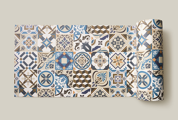 ALFOMBRA PASILLERA VINILICA NEO AZUAGA (METRO) 56780 DINTEX 65 CM