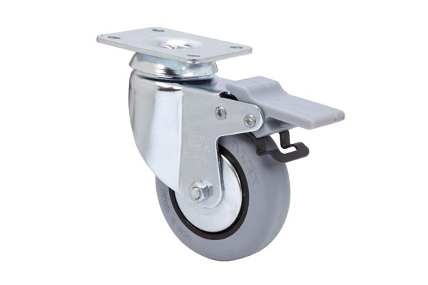 RUEDA GOMA GRIS (B) BH(1-0386) ALEX 80 MM