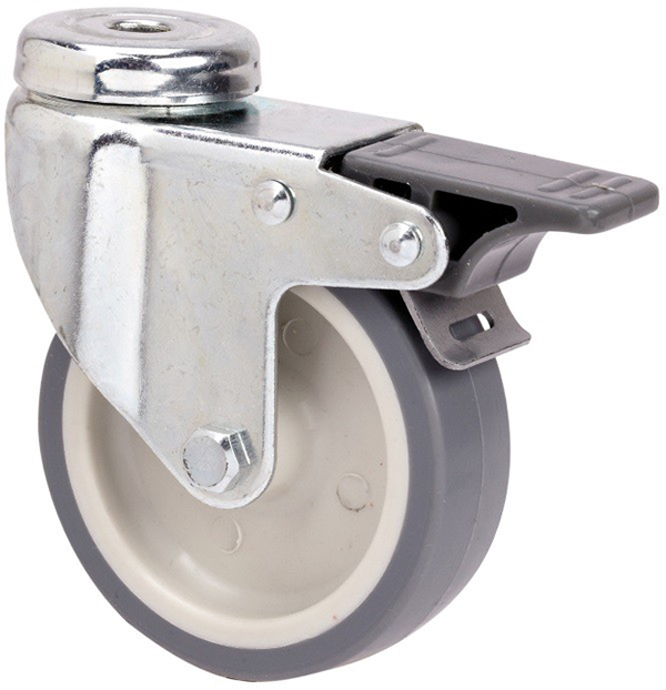 RUEDA GIR. FRENO TWIN LEX POLIAMIX-GOMA TW0246 ALEX 60 MM