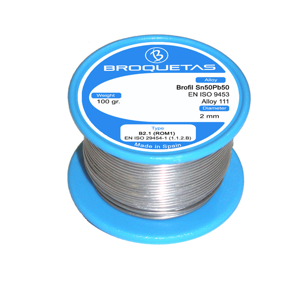 ESTAÑO ELECT 50% SN-50PB 2MM B20PW15012001A104 BROFIL 100 G