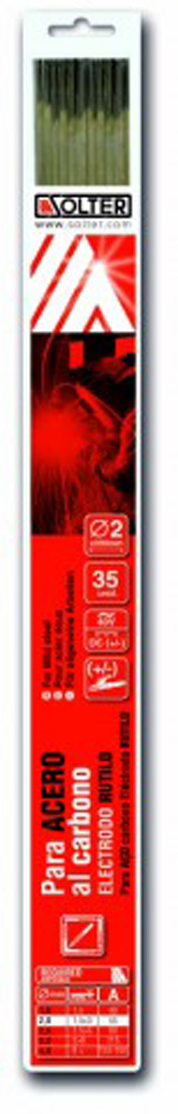 ELECTRODO RUTILO BLISTER 35 UD 5905 SOLTER 1,6X250MM