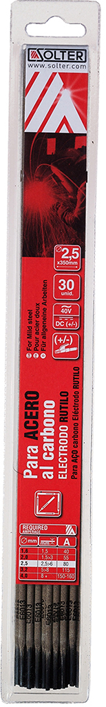 ELECTRODO RUTILO BLISTER 20 UD 5967 SOLTER 3,25X350MM