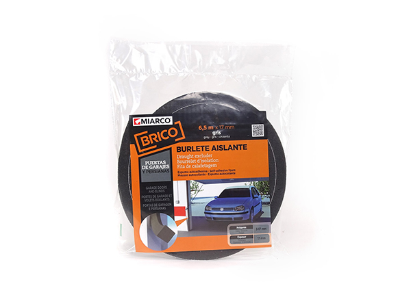 BURLETE ESPUMA GARAJ/PERS GRIS 36326 MIARCO 17X17X6,5M