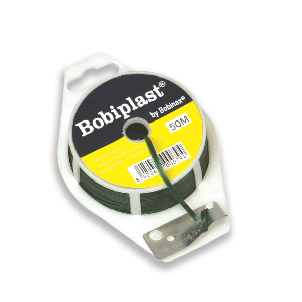 ALAMBRE PVC VERDE C/CORTADOR 0,04MM 16203 BOBIPLAST 50 M