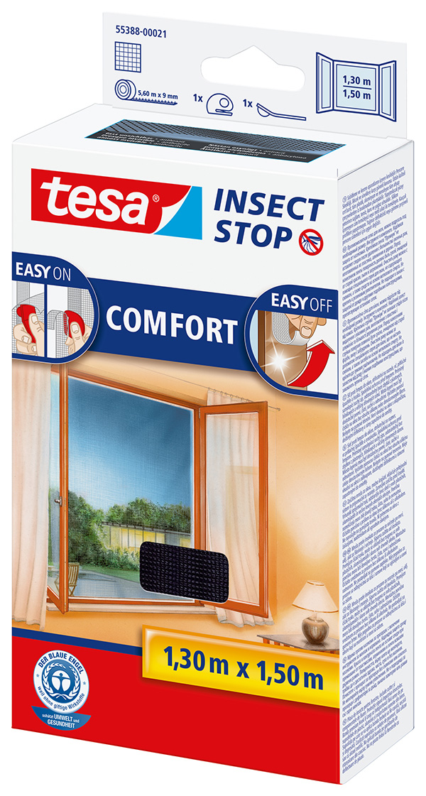 MOSQUITERA VENTANAS NEGRA 55915/21 TESA 1,7X1,8 M