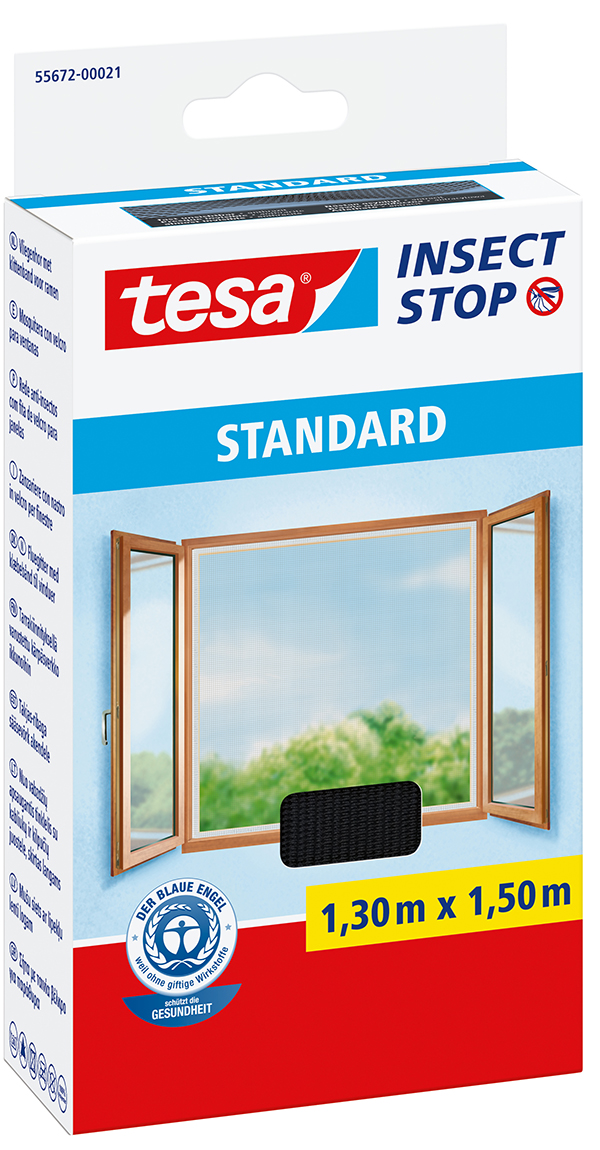 MOSQUITERA VENTANAS NEGRA 55672-00021 TESA 1,3X1,5 M