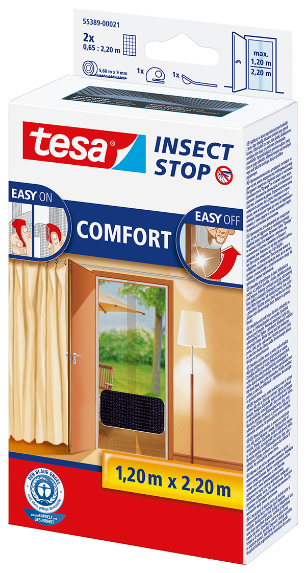 MOSQUITERA PUERTAS NEGRA 55389-00021-00 TESA 2X0,6X2,2M