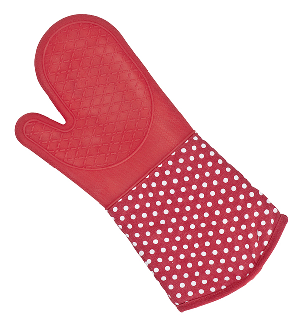 MANOPLAS SILICONA ROJO/BCO 2102168 WENKO 18,5X37,5