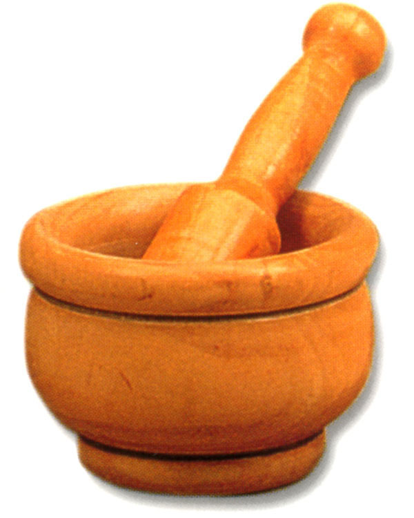 MORTERO MADERA C/MANO 6168 ALDAYA 12 CM