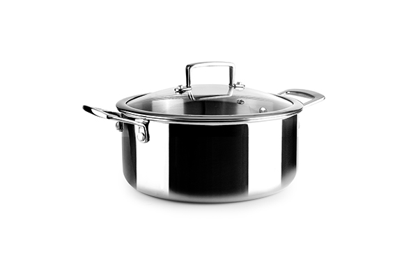 CACEROLA INOX+ALUM+INOX TRIPLY NATURAL 653724 IBILI 24 CM