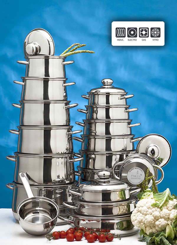 CACEROLA INOX VULCANO 3912  24 CM