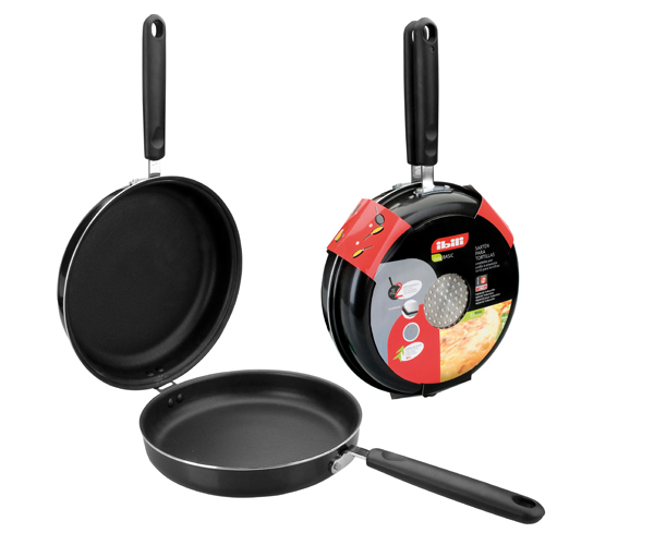 SARTEN DOBLE ALUMINIO TORTILLA INDUC 405924 IBILI 24 CM