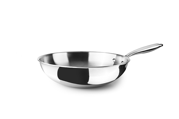 WOK INOX+ALUM+INOX TRIPLY NATURAL 653130 IBILI 30 CM