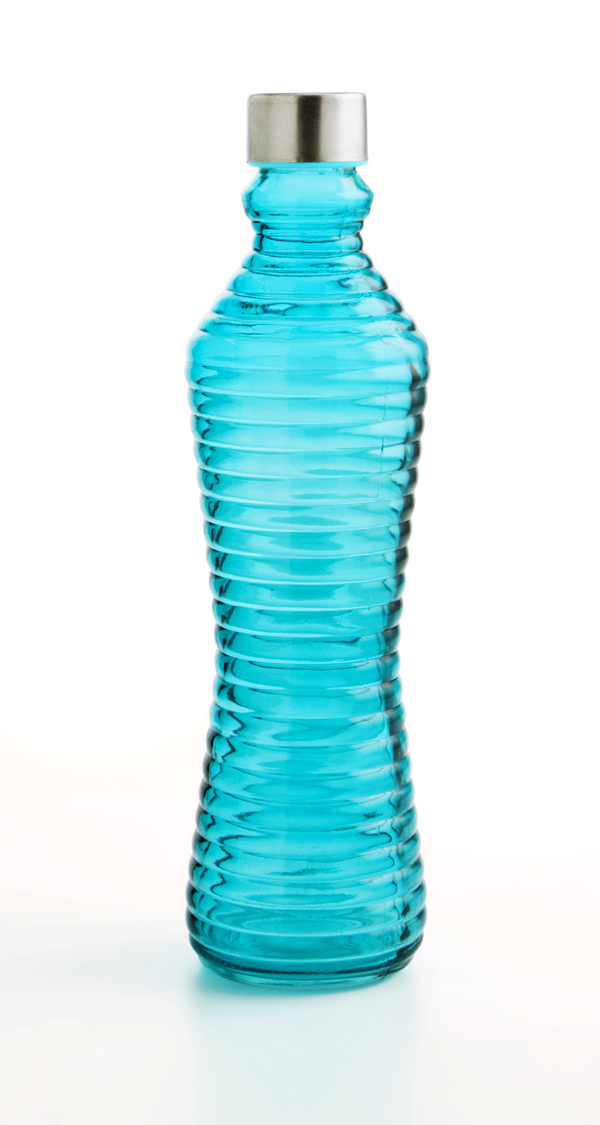 BOTELLA VIDRIO AZUL TURQUESA 7522007 ARC 1 L