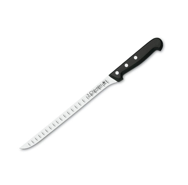 CUCHILLO JAMONERO ALVEOLADO 947 3 CLAVELES 24 CM